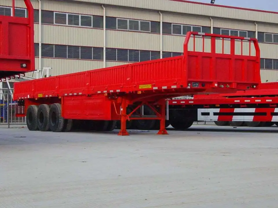 dry cargo three axle 40ft container 800mm side wall semi trailer Made in China