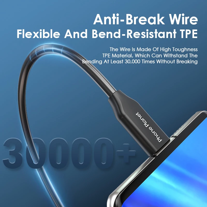 Phone planet Trending products cables & commonly used accessories 1.2m 2m OEM ODM date transfer usb cable