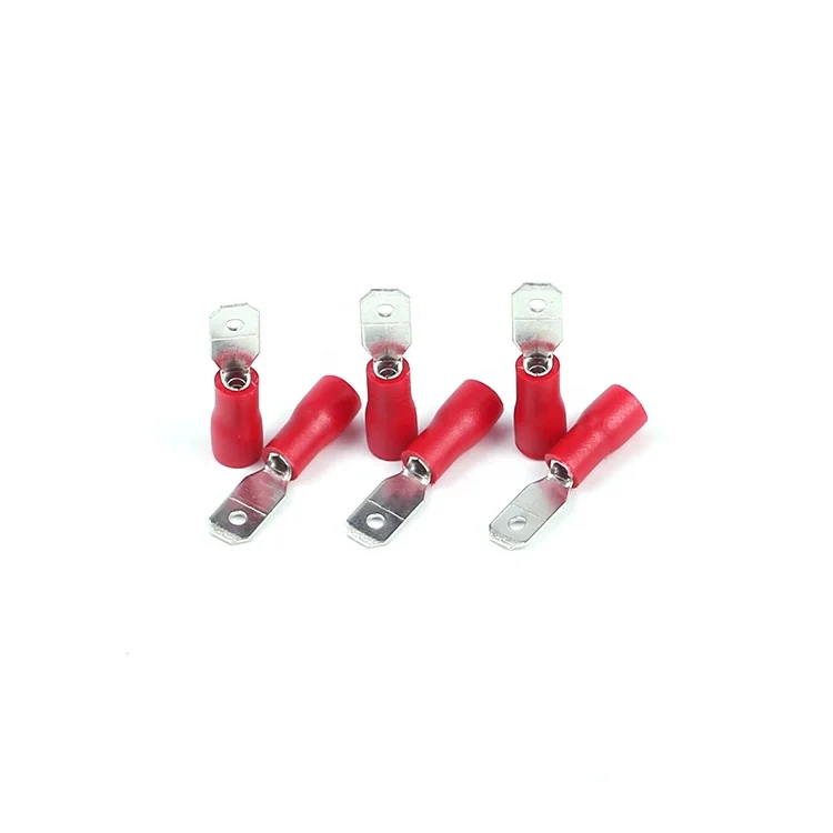 FDD1.25-250 Red 0.5-1.5mm 22-16AWG Female Spade Pre Insulated Quick Disconnect Wiring Connector Crimp Cable Lug Terminals