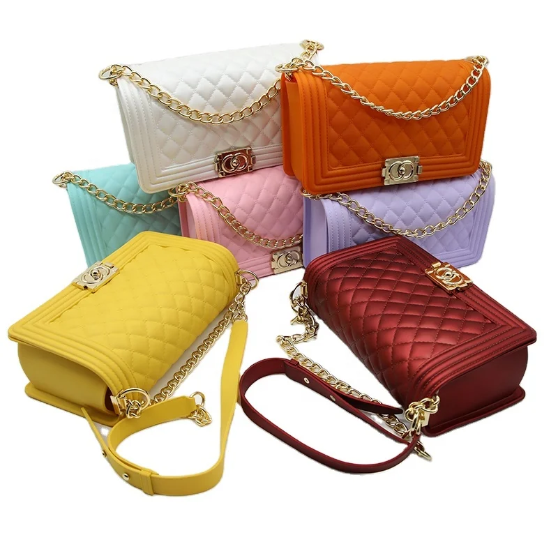 
wholesale women jelly purse colorful jelly bag fashion designer bags purses luxury shoulder bag purse 