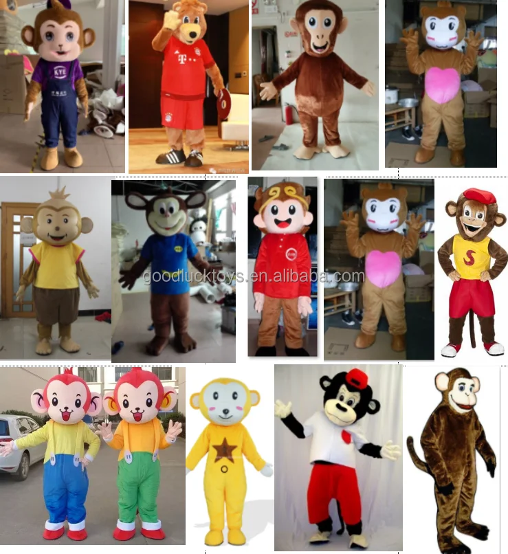 Mascotte Custom Made Party Shplu Cartoon Monkey Bear Squirrel Animals Elmo Cookies Monster Mascot Costume for Adult Unisex