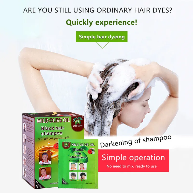 Pouch dyeing lotion for healthy hair dyeing, it will be black after washing, no need to mix, and it will not stick to the scalp
