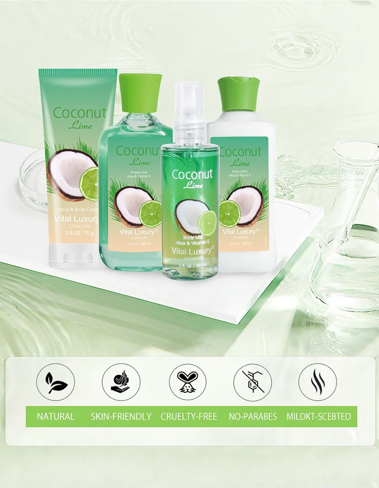 Gift Box Packaging Skin Moisturizing Body Lotion And Shower Gel Spa Bath Gift Set