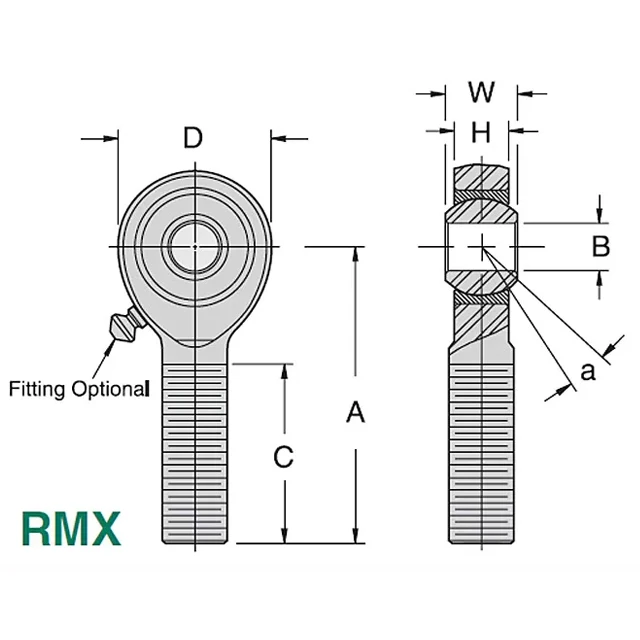 RMX / RMX - T Heavy Duty Rod Ends / 3 - Piece