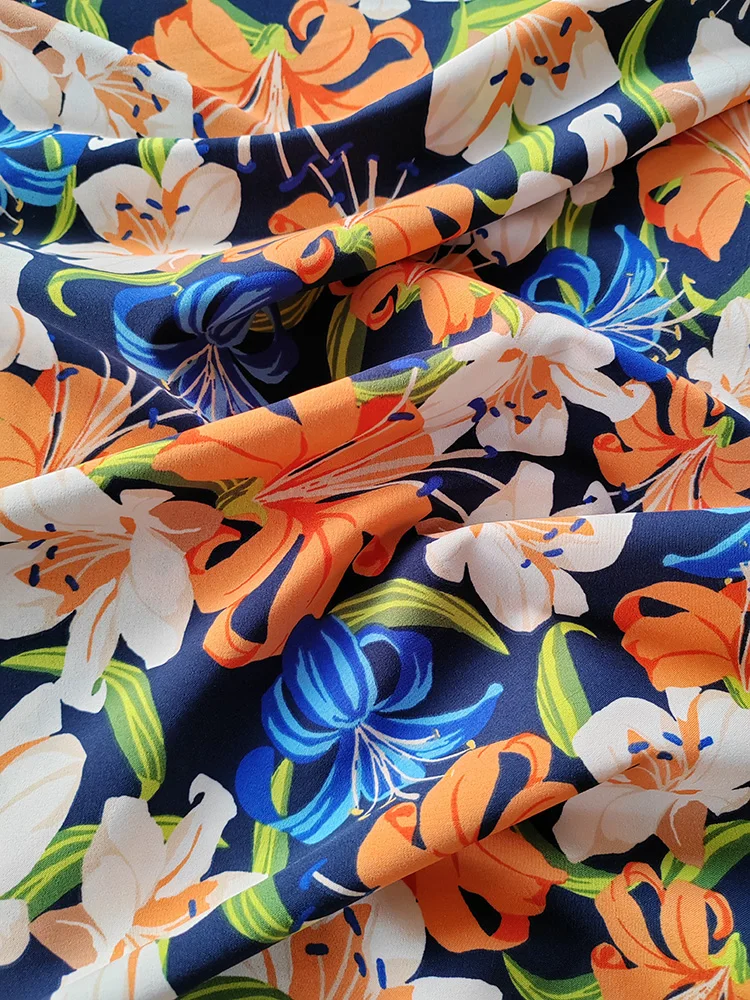 Wholesale Super Quality Polyester Elastane Woven Fabric Pacific Islander Digital Printed Fabric For Dress