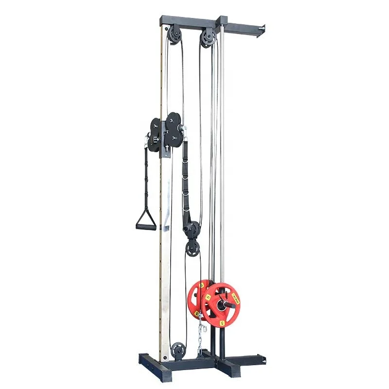 W1N Fly Trainer Home  Commercial Use Lat Pulldown Row Machine Wall Mount Cable Station With Adjustable Dual Pulley System