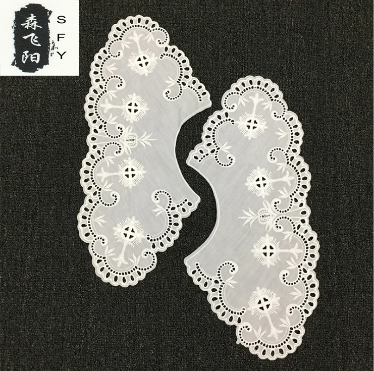 Lace line high quality cotton embroidery lace water-soluble lace fabric doll collar dress decorative collar