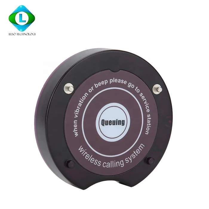 Pager Restaurant Calling System Wireless Guest Paging Queuing System Pager for Guests 1 Transmitter+10 Coaster Pagers 110-240V