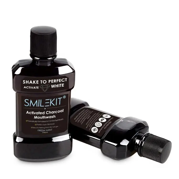 Antiseptic healthy mouth Rinse gargle mouth teeth whitening charcoal mint mouthwash