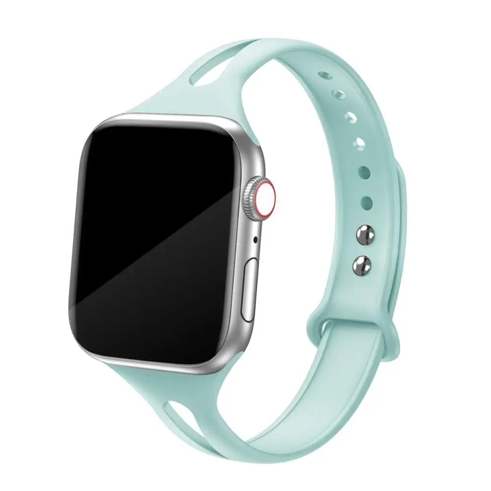  Bandiction Reloj Inteligente de силиконовый ремешок для наручных часов iwatch Apple Watch Series спортивный