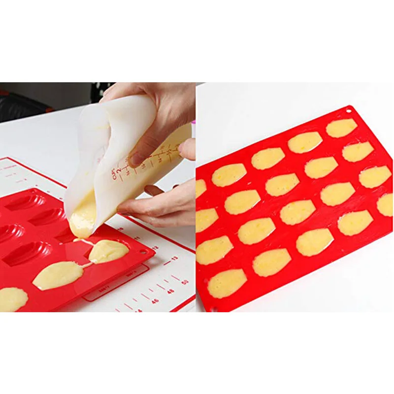 20 Cavity Silicone Shell Madeleine Molds for Jelly Ice Molds Chocolate Silicone rubber Mould Bakeware Non-stick