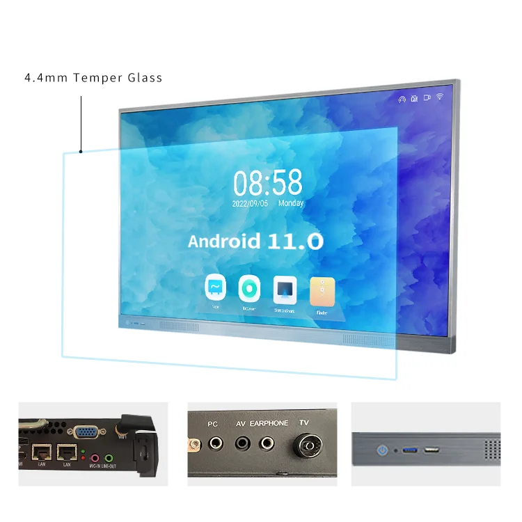 School Teaching Equipment 86 85 Interactive Flat Panel Electronic Interactive Tv Whiteboard