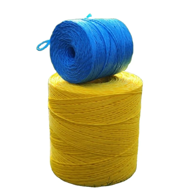China Supply Baler Straw Twine Rope Plastic Polypropylene With Orange Color for Tie Banana Tree and Greenhouse