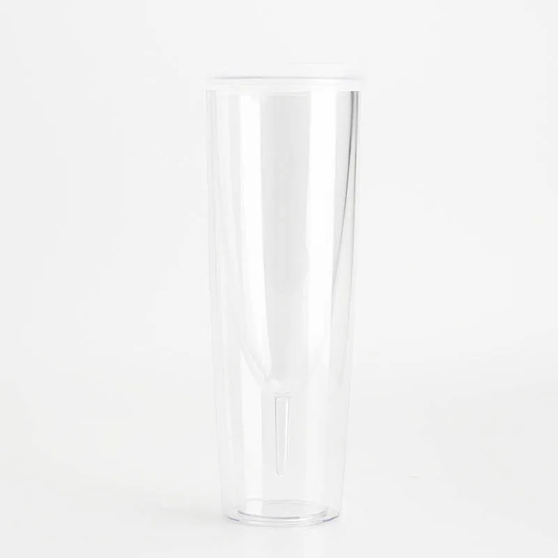 Double Wall Insulated Tumbler Clear Acrylic Wedding Restaurant Champagne Wine Glass