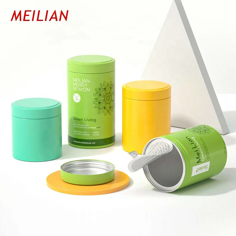 3oz 8oz 10oz 16oz 25oz aluminum easy to tear packaging custom coffee tin matcha tin coffee tin