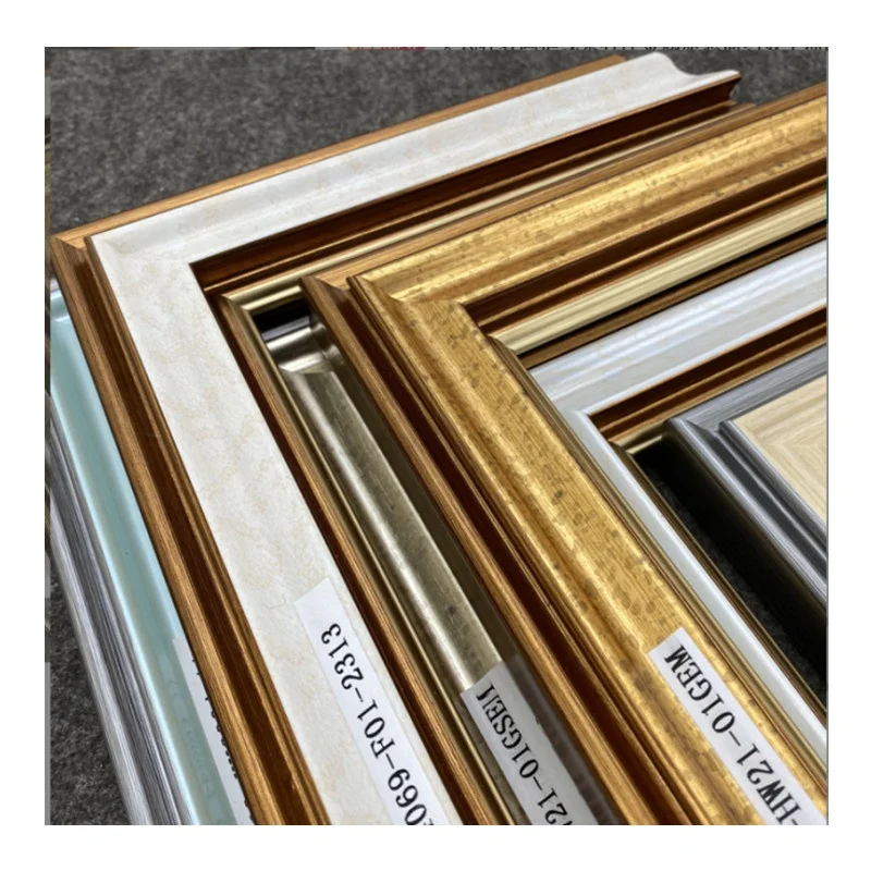 Factory Wholesale Antique Bulk Wooden Resin Plastic Polystyrene Wall Photo Picture Painting Moulding Frame Strips