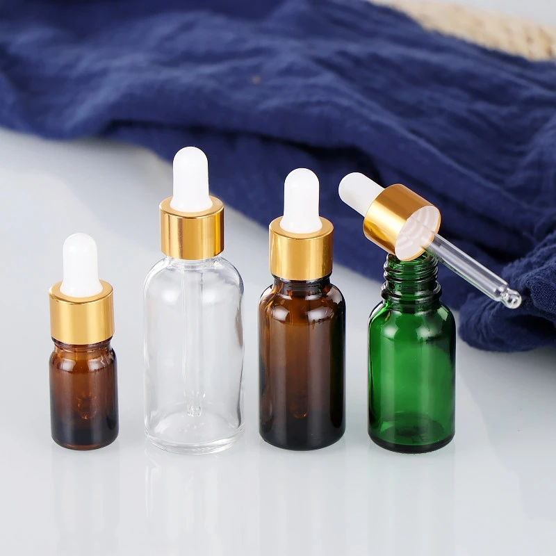 Factory Produced Wholesale Empty Dropper Bottle Amber Essential Oil Glass