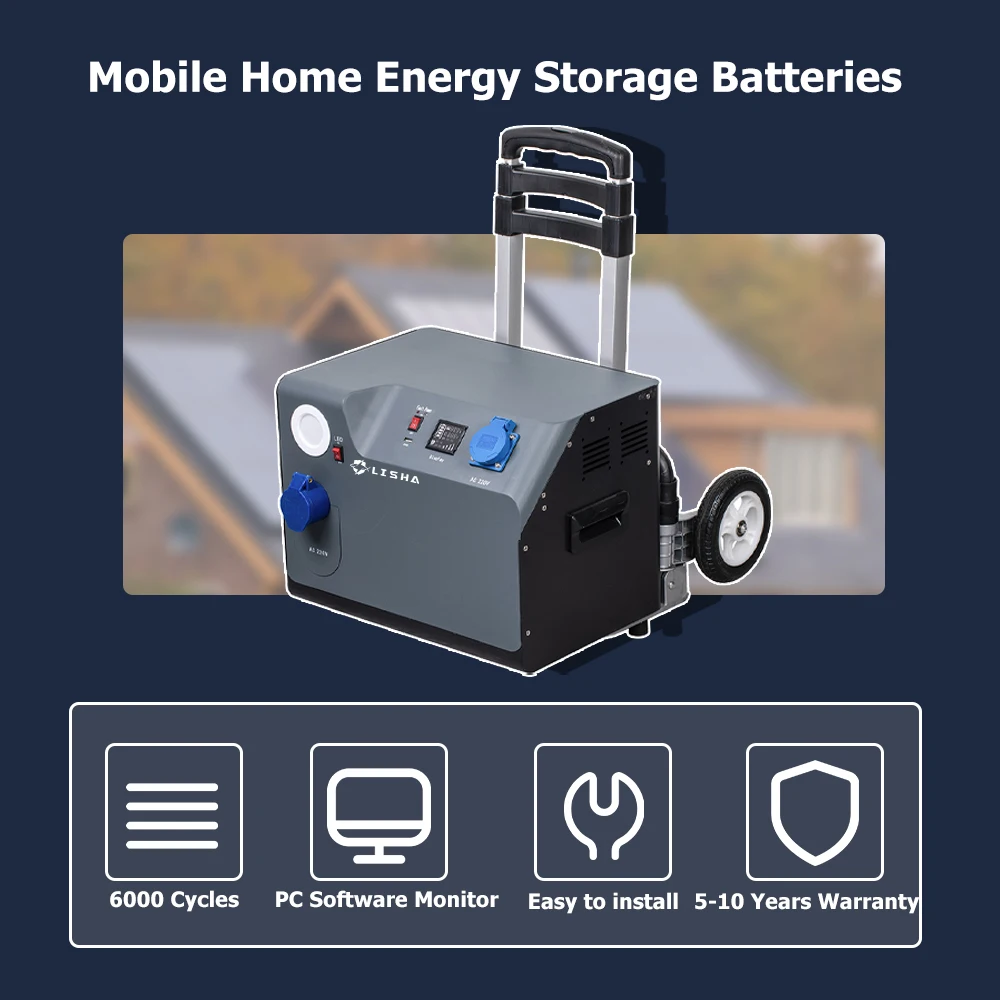 Lisha Quality Certification Deep Cycle 25.6V 100Ah 3KW Industrial Mobile Power Supply Solar Energy System Lithium ion Battery