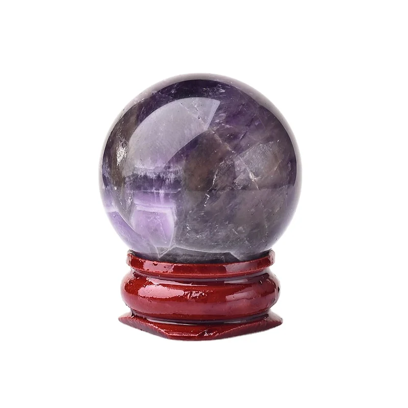 Natural Mineral Healing Stone Crystal Dream Amethyst Ball For Feng Shui Ornaments