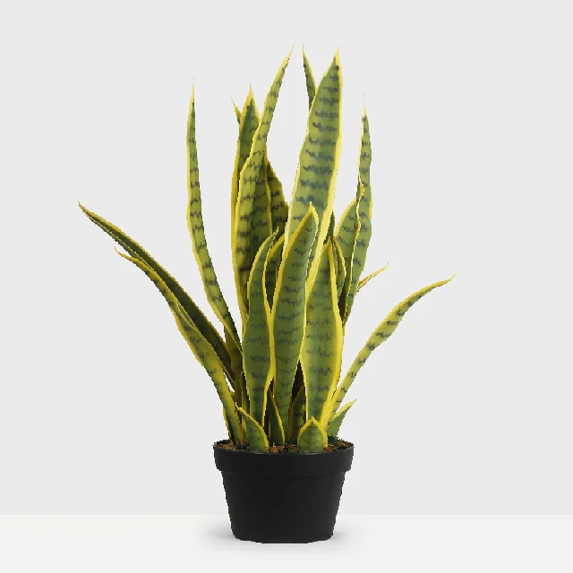 Nearly Natural 65CM Fake Bonsai Mother Law Tongue Faux Succulent Indoor In Pot Sansevieria Artificial Snake Plant