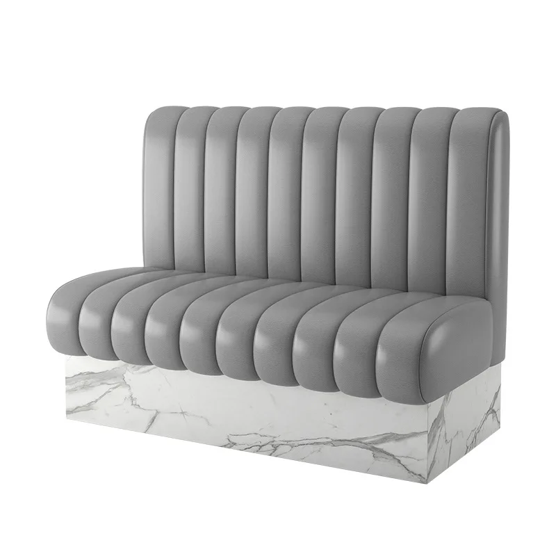 Commercial Furniture Restaurant Cafe Furniture Cafe Leather Bench Booth Sofa Artificial Stone Table And Chairs set