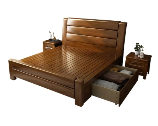 MZC-02  Factory Direct Sales Wooden Beds Solid Wood Beds Bedroom Sets Queen King Size Beds