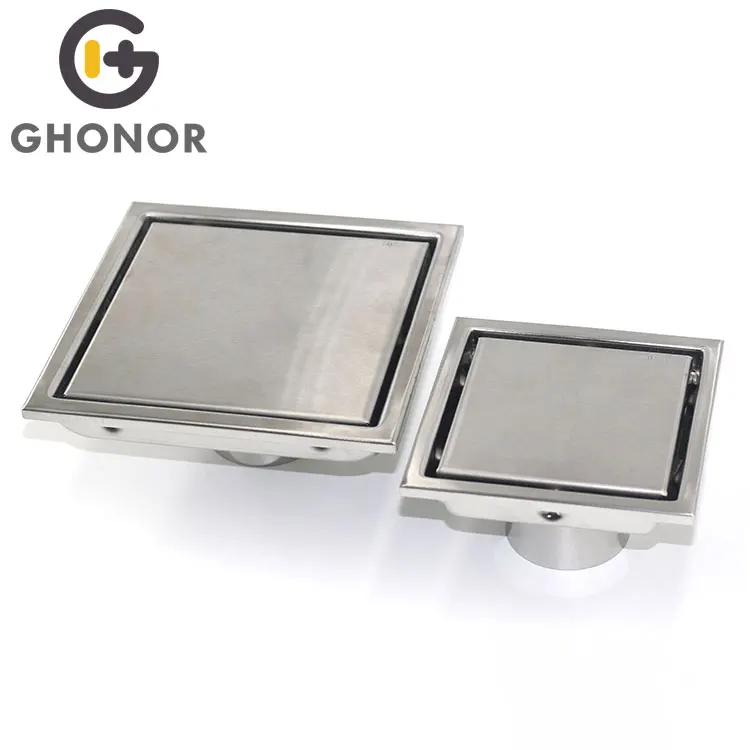 11*11cm Household Bathroom Drainage Invisible Anti-Odor Stainless Steel Hidden Shower Floor Drain