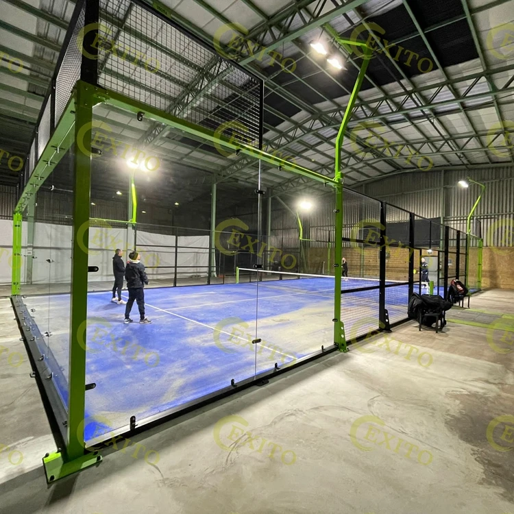 EXITO 10x20m Professional Playing Panoramic Padel Court, Good Quality Outdoor Paddle Court For Sale