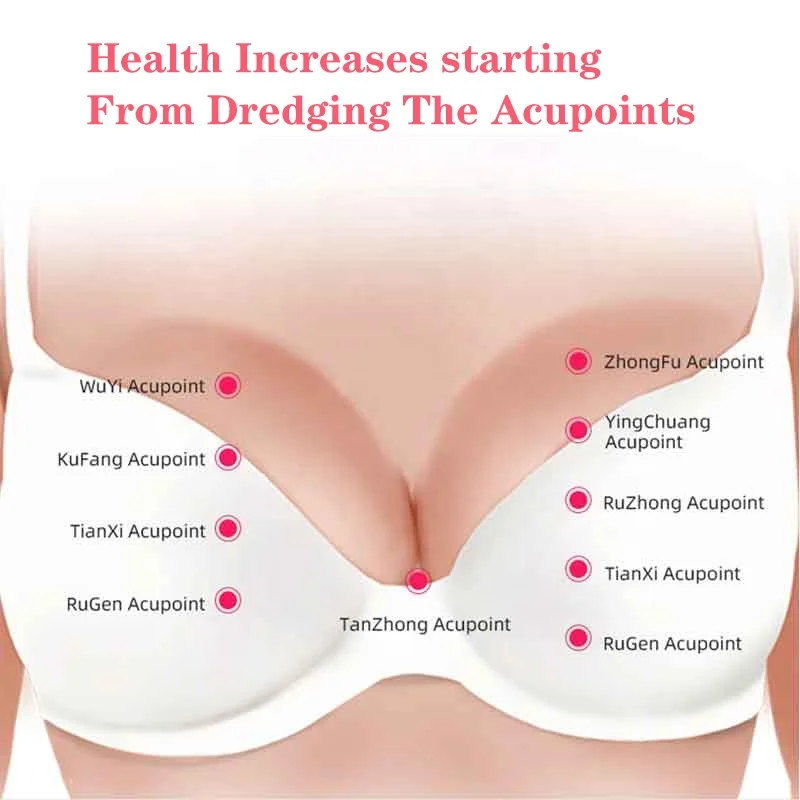 Promote Control Red Light Therapy Female Breast Massage Care Electric Vibrating Ems Breast Nipple Massager Machine