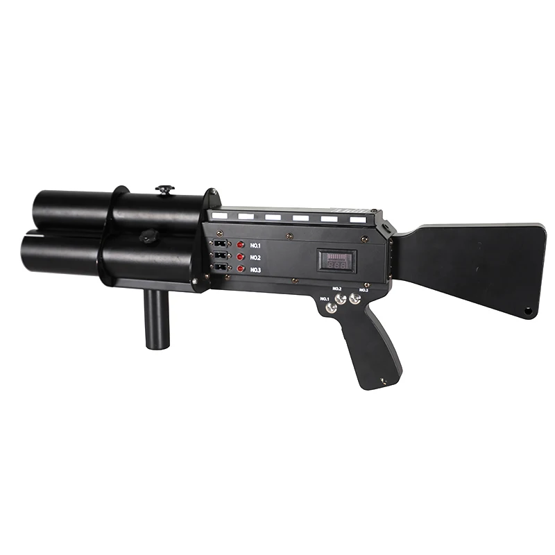 Bar electronic salutes three-head fireworks guns Wedding nightclub carnival party props colored paperelectronic fireworks shells