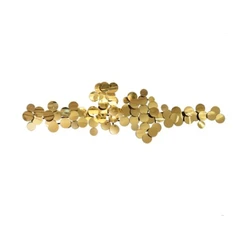 Роскошный Золотой стержень из нержавеющей стали и пластина для украшения стен гостиной