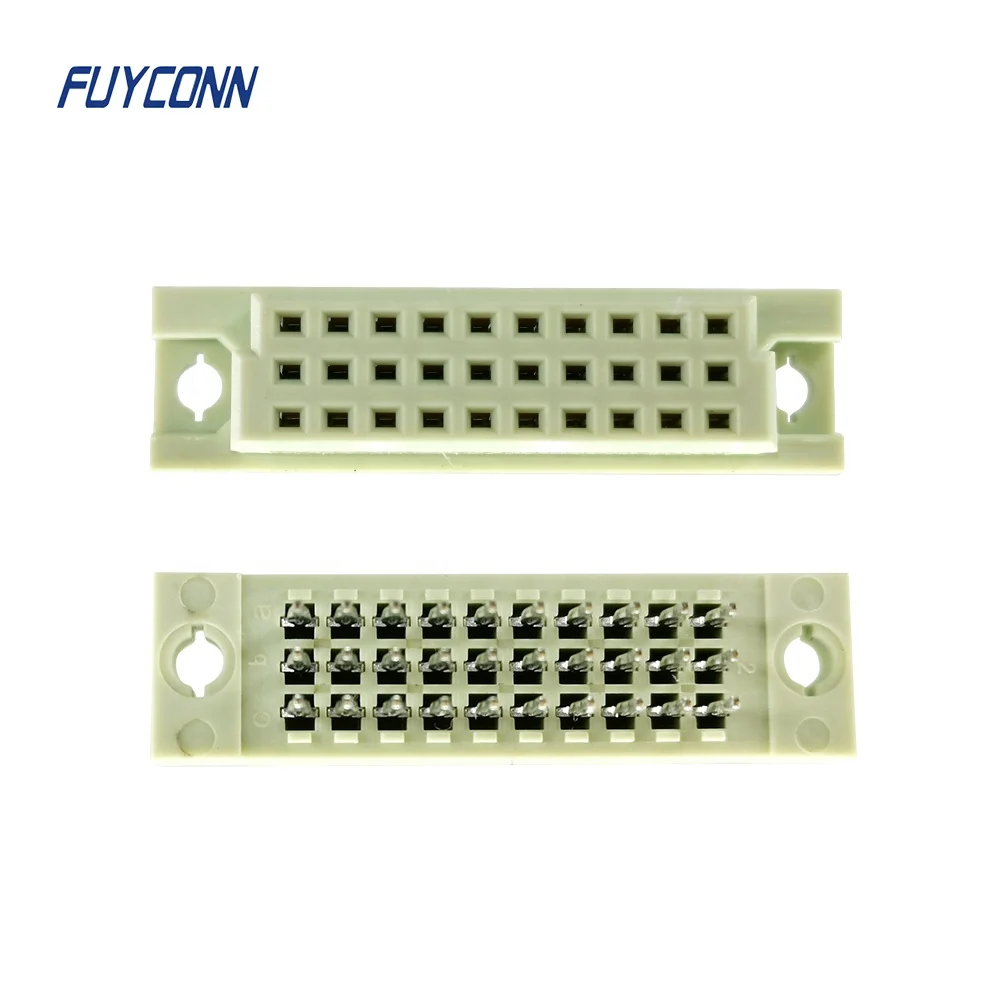 3 rows 3*10pin 20pin 30pin DIN41612 Connector,  Press pin Female Euro Connector with solderless 5 10 15 pin European Connector