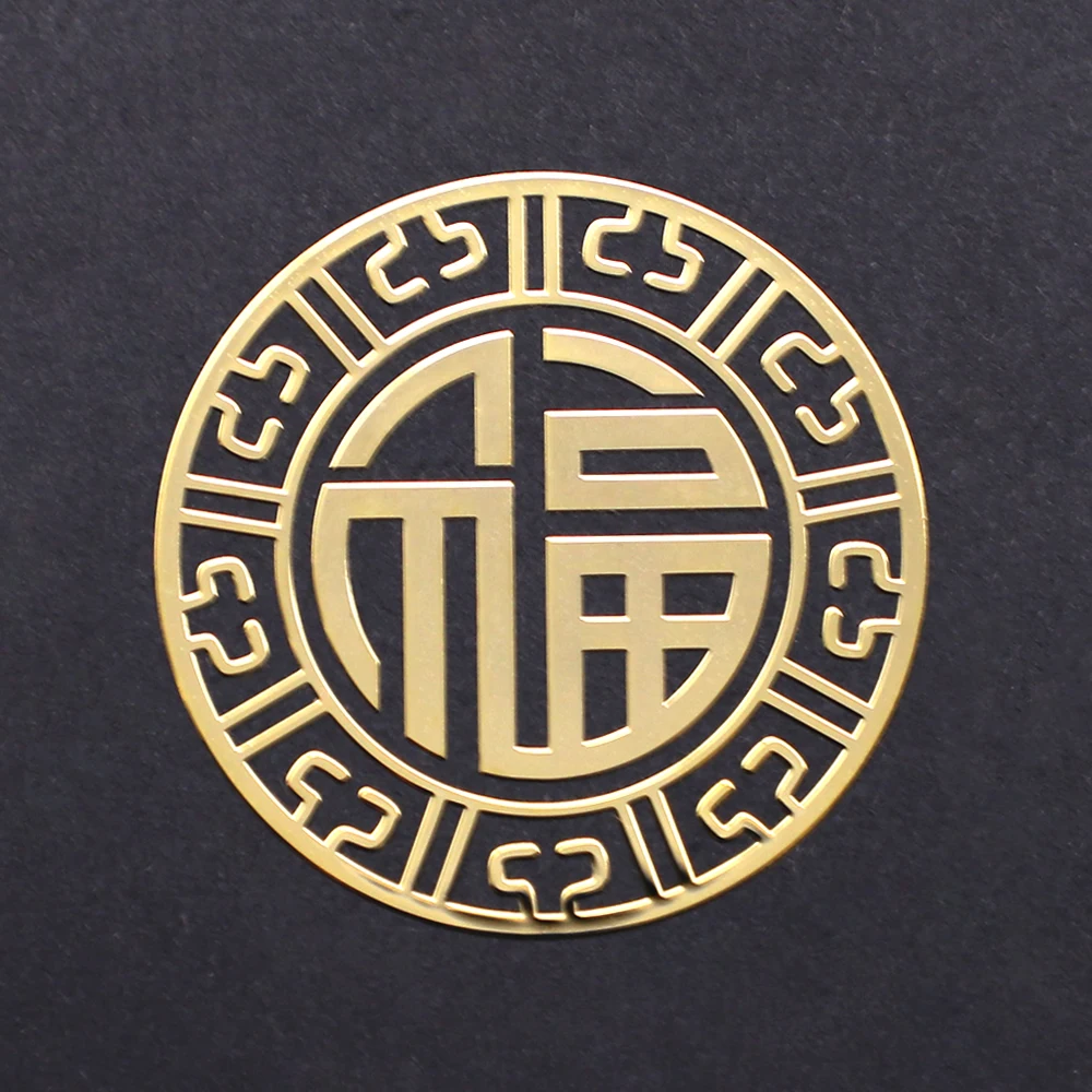 Custom 3d gold metal logo sticker for perfume bottle cosmetics label sticker