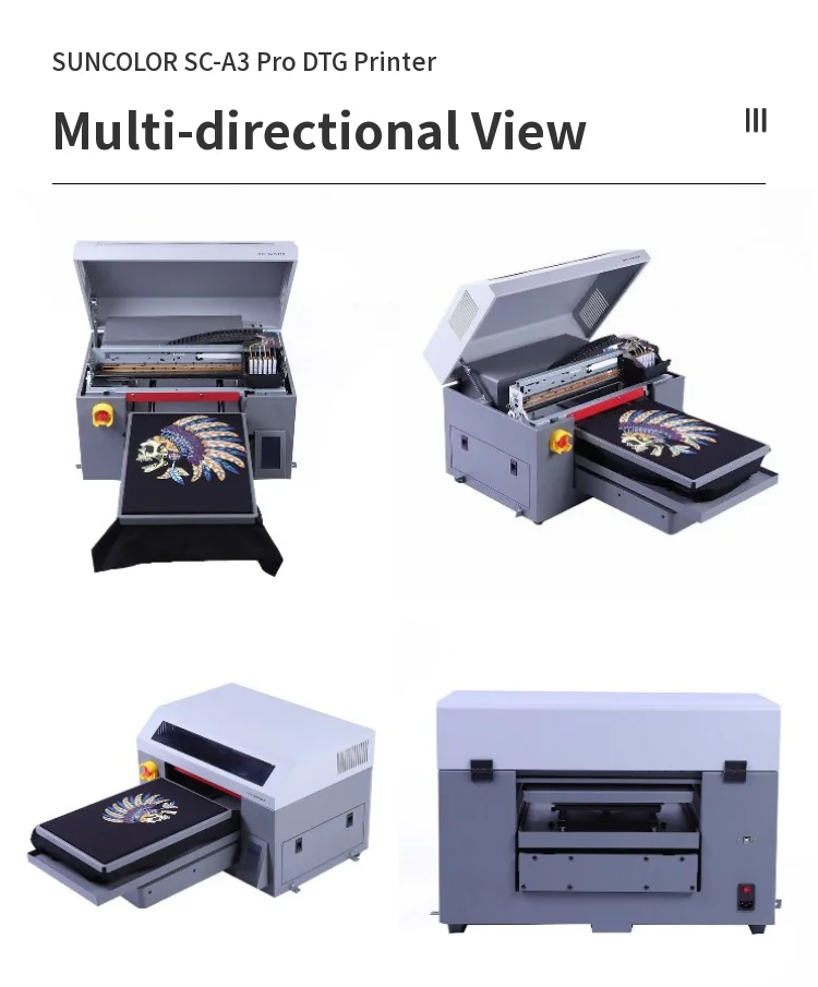 SUNCOLOR Best Wholesale Automatic A3 Fabric Cotton Digital Dtg Printer Custom t Shirt Printing Machine Impresora for