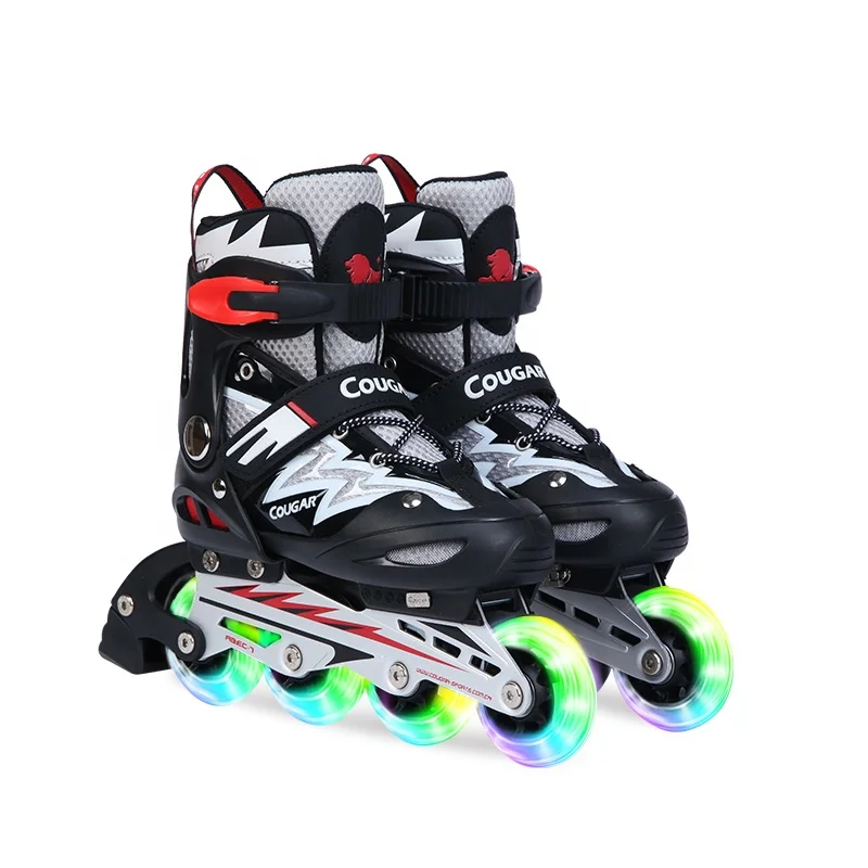 E-Commerce Hot Sale Classic Children Fitness Skates Flashing Roller Adjustable Inline Skates Shoes Kids Boys Girl Patines