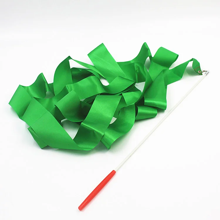 Factory 6M Length 49CM Pink Handle Colorful Rhythmic Artistic Gymnastics Dance Ribbons For Adult Kids