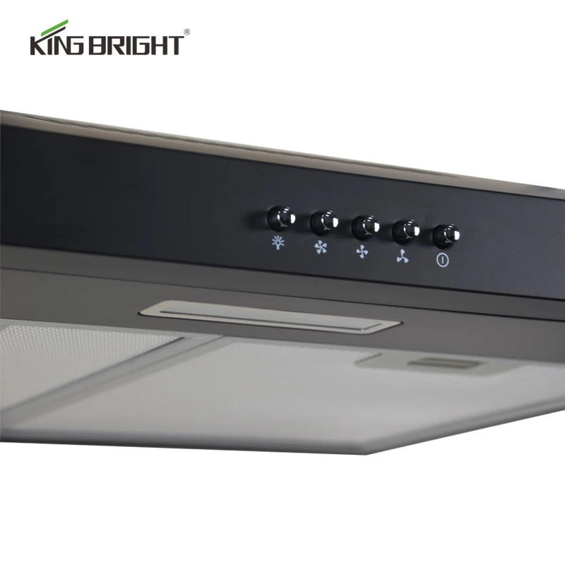 Economic black low noise slim hood under cabinet ductless range hood 24 inch with competitive price