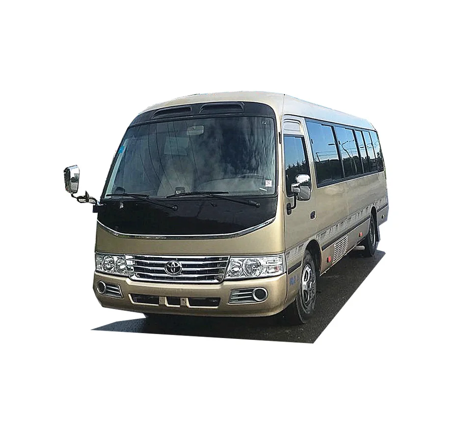 
LHD 2017 Japan used good condition Toyotai coaster bus with diesel engine 28 seats golden silvery for seal 