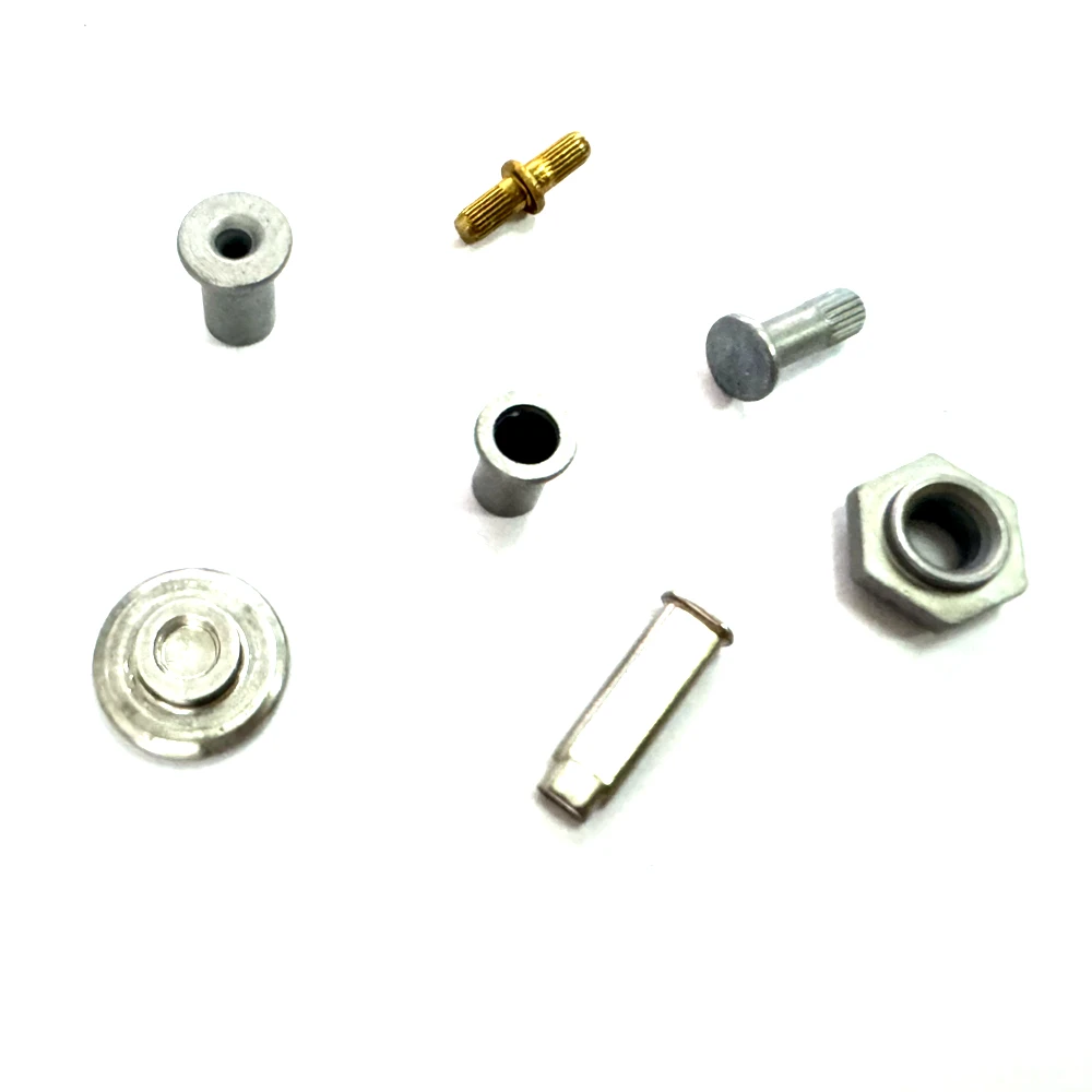 Toothed Round Head Riveting Nuts Aluminum Alloy Welding Stud Bolt Flat Round Head Copper Spot Screw