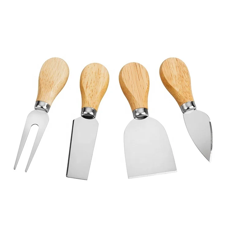 
Оптовая продажа, кухонные инструменты, нож для масла, 4 шт., набор инструментов для сыра, нож для сыра из нержавеющей стали с деревянной ручкой  (1600146819678)