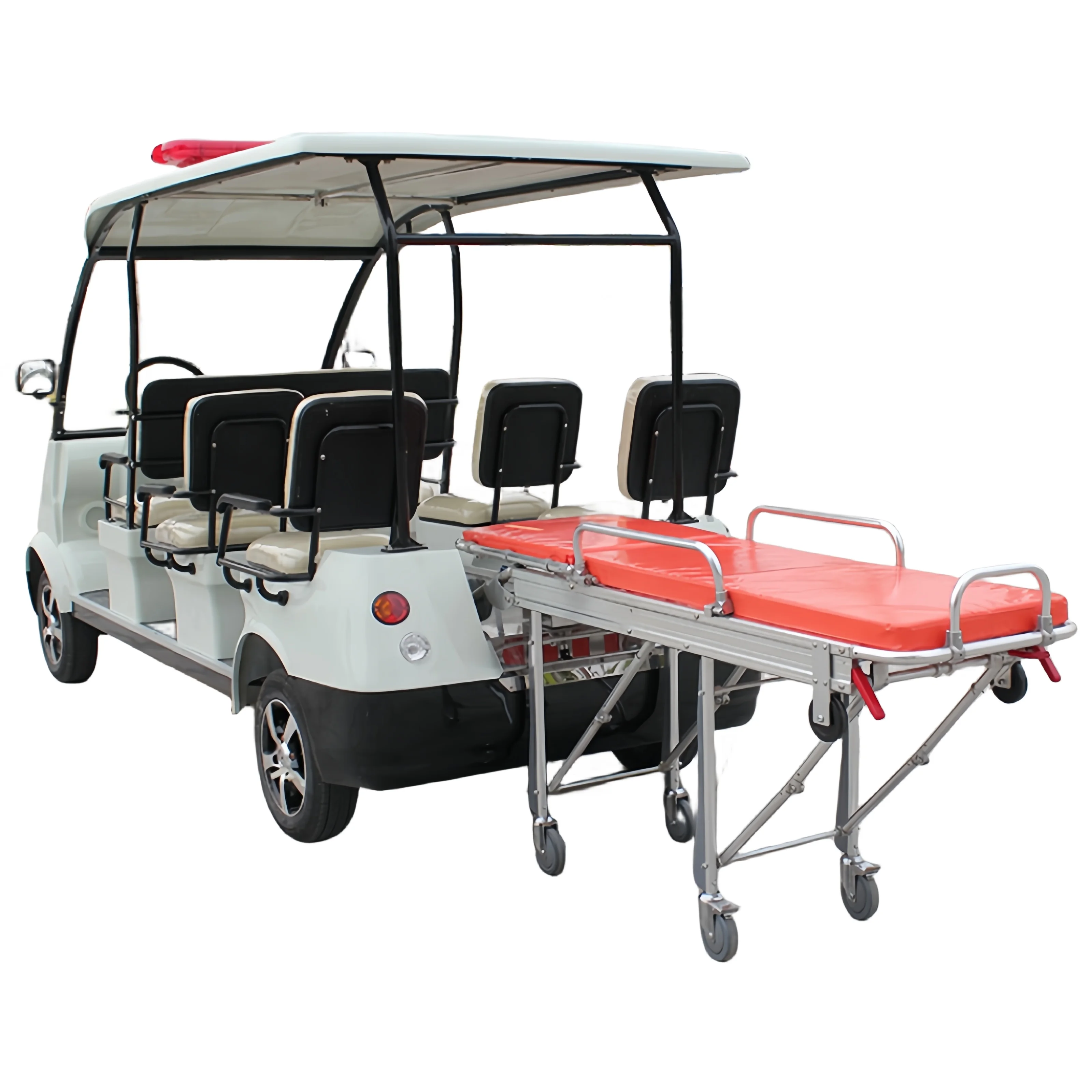 Latest Design Cheap Luxury Ambulance Golf Vehicle 48V 6 Seat Electric Golf Cart Electric Ambulance for Sale