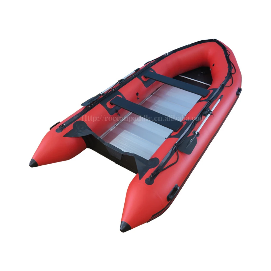 CE 4.7 meters 15.4ft  Red /Orange aluminum or air floor inflatable boat rescue dinghy for 10 person