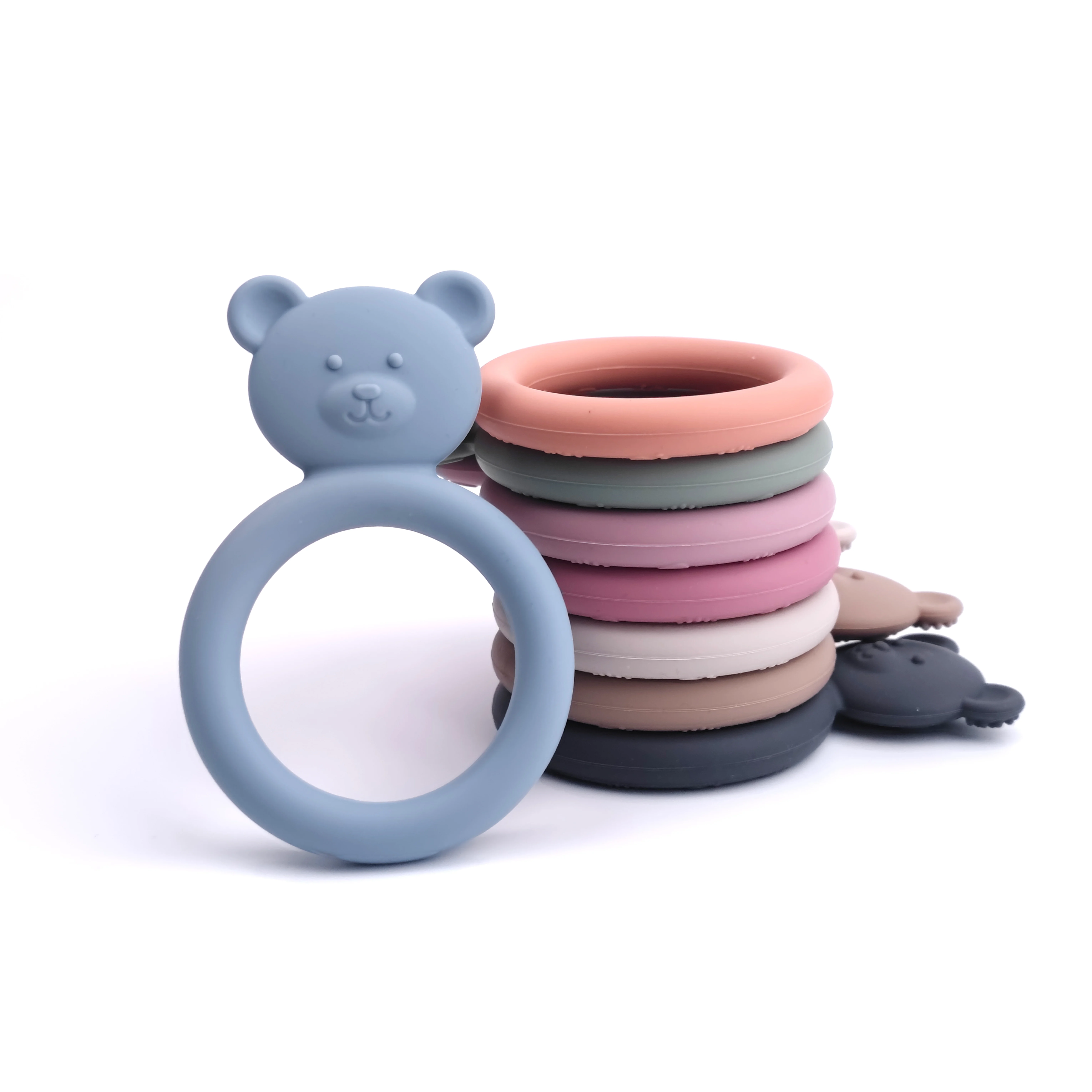 2023 New Design Teether Bracelet Bear Shaped Baby Teether Silicone Teether