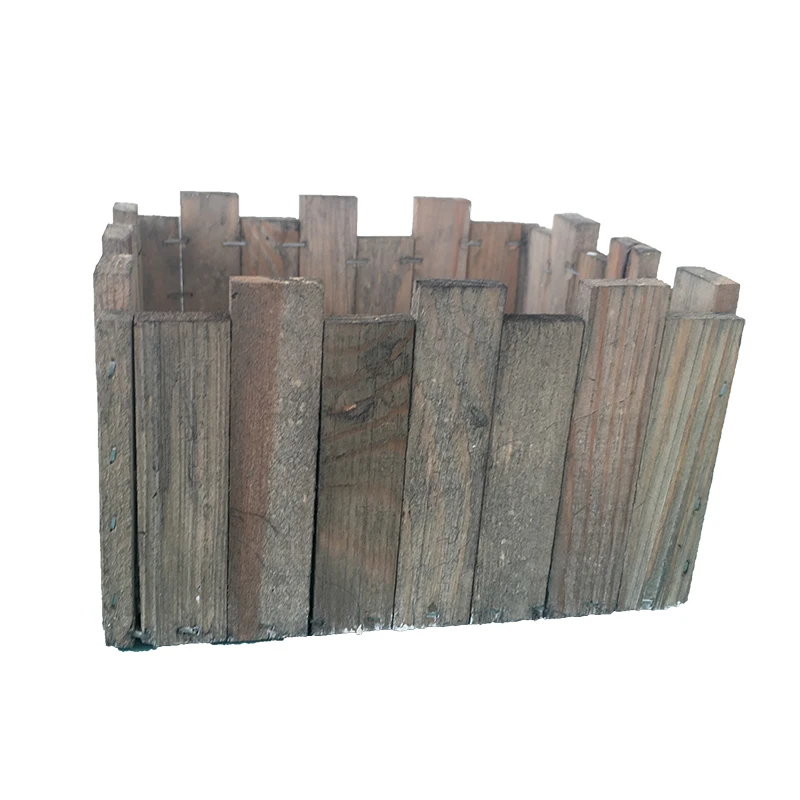 Rustic Wooden Flower With Plastic Liner Planter Box Flower Basket Antique Pot