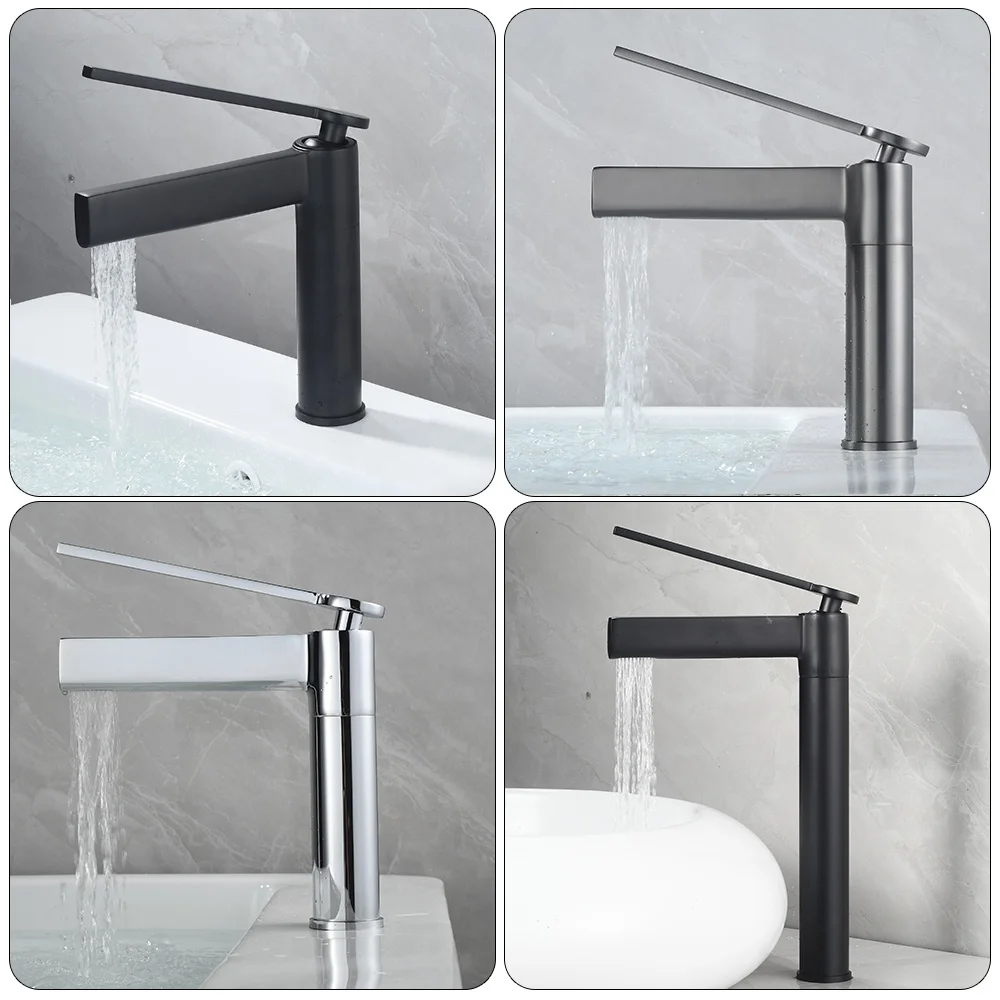 Hot Cold Ware Deck Mounted Brass Basin Mixer Faucet Bathroom Torneira