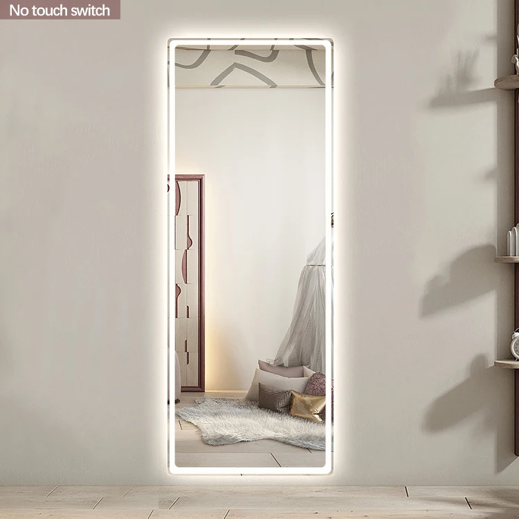 Full Length Large Led Floor Mirror Oversized Rectangle Dressing Mirror for Bedroom