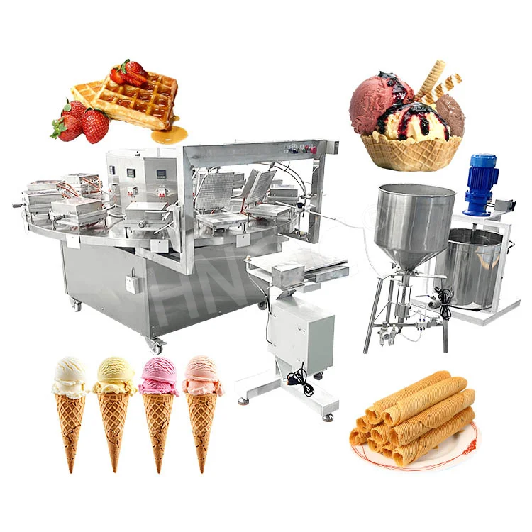 HNOC Commercial Semi Automatic Rolled Sugar Crispy Cone Baking Machine Ice Cream Cone Making Machine