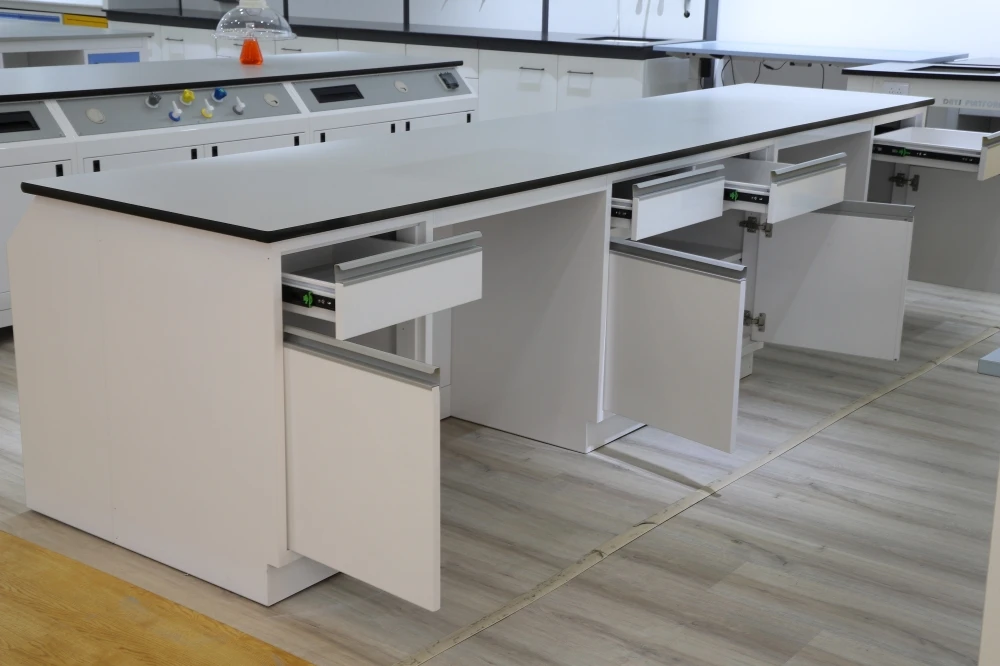 Customized Phenolic Resin worktop Microbiology Laboratory Tables Lab Island Bench