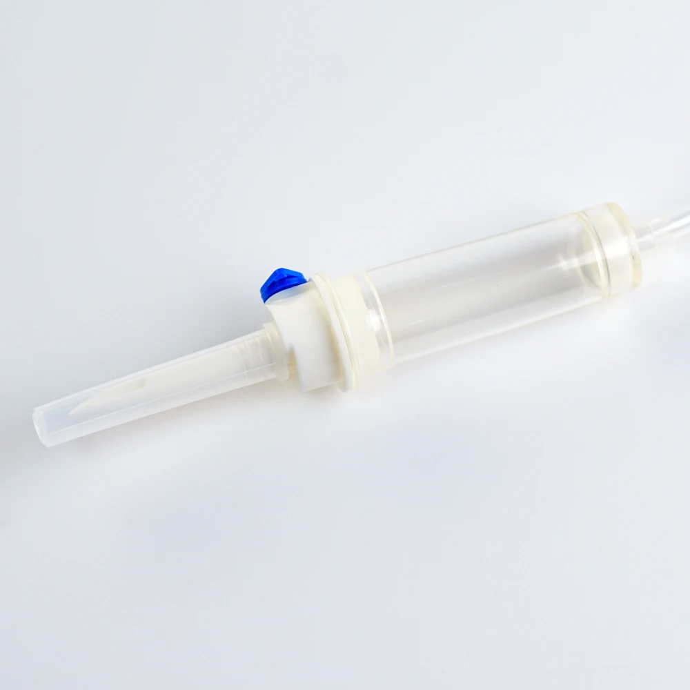 Manufacturing Luer Lock Medical Infusion Line Giving Fluid Drip Set Sterile IV Administration Infusion Set with Burette