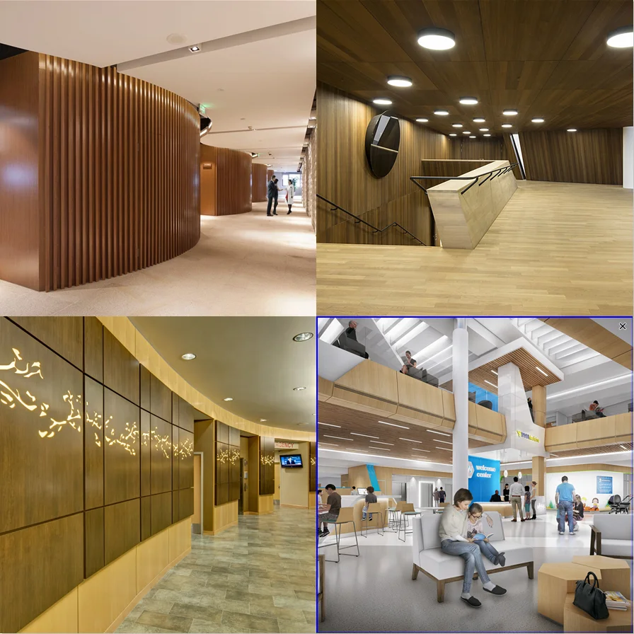 Building Insulation Materials Wood Grain Lamina Aluminum Panel For  Decorative Wall Panel Cladding Interior